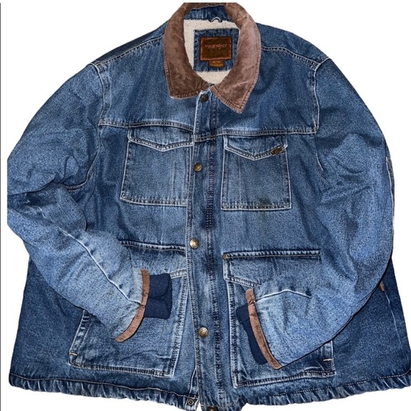 Wrangler Other - Vintage Wrangler Hero Sherpa Lined Denim Jean Jacket